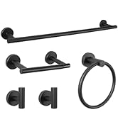 AGKXHDEC 5-Piece Stainless Steel Bathroom Hardware Sets,24 inch Towel Bar,Towel Ring,Toilet Paper...