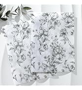 UNIQOOO 50 Pack Pre-Folded Black Grace Bloom Vellum Jackets for 5x7 Invitations, 115GSM Transpare...