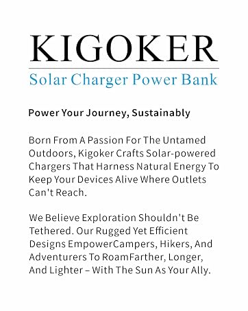KIGOKER Solar Charger Power Bank