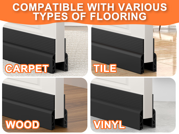 OXRQ Door Draft Stopper for Bottom of Door Fit All Kinds Of Floor