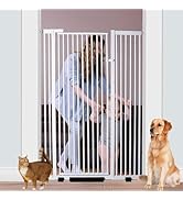 Rgqphantom 59 inch Extra Tall Pet Gate Baby Gate,29.13"-42.08" Extra Wide Pressure Mounted Walk T...