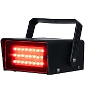 ENUOLI Mini LED Strobe Light Red Color with 24 Super Bright LEDs Variable Speed Control for Chris...