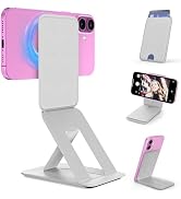 LDSXAY Phone Tripod Wallet for MagSafe, Magnetic Phone Tripod Stand, Adjustable iPhone Wallet Com...