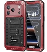 Mitywah Waterproof Case for iPhone 17 Pro Max, Rugged Metal Case with Built-in Screen Protector, ...