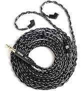 1.5m/4.92ft IEM Cable, KBEAR ST12 MAX 8-strand 4N OFC Silver-plated Upgraded Earphone Cable,14 Co...
