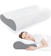 CloudBliss Memory Foam Pillow, Ergonomic Neck Contour Cervical Pillow for Neck and Shoulder Pain,...