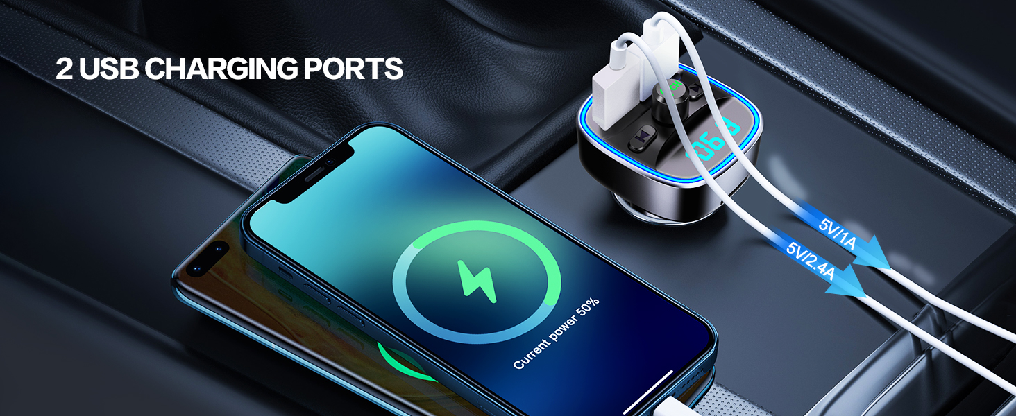 2 USB charging ports