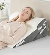 Vekkia 7-in-1 Adjustable Wedge Pillow Set for After Surgery – 2PCS Extra-Wide Bed Wedge Pillow fo...