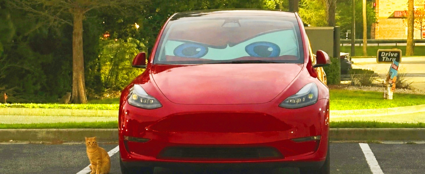 Windshield Sun Shade Umbrella for Tesla Model Y