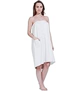 SINLAND Women's Spa Wrap Microfiber Lightweight Knee Length Bath Body Wrap Shower Robes with Adju...
