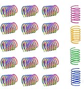 Andiker Cat Spring Toy, 60pcs Colorful Cat Spiral Springs Creative and Interactive Cat Toy Durabl...