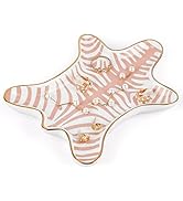 Trycooling Hand Painted Tiger Skin Ceramic Jewelry Dish Small Jewelry Rack Tray Rings Bracelets E...