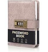 Password Book with Lock, WEMATE Password Book with Alphabetical Tabs 600+ Password Space, Interne...