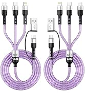 Travel Essentials, 3 in 2 Multi Charging Cable USB C Charger for iPhone 17, Multi Charger Cord wi...