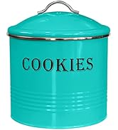 Blue Donuts Vintage Cookie Jar - Cookie Jars for Kitchen Counter, Airtight Jar Cookie Containers,...