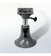 Aluminum Adjustable Height Locking Boat Seat Pedestal with Flared Base 13 to 17 Inches for Boat S...