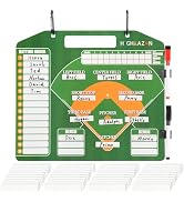 HIGHRAZON Magnetic Baseball Coach Clipboard, Dry Erase Coach Lineup Board, Premium Tactical Baseb...