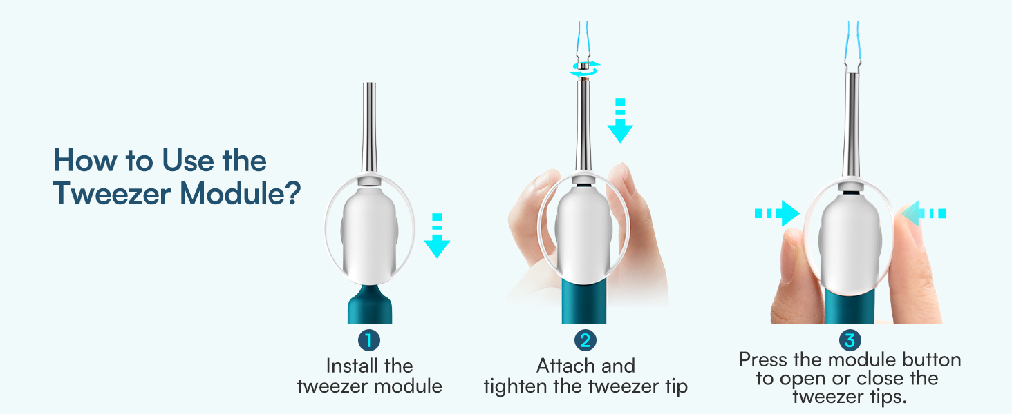 earwax removal kit with camera and Tweezer