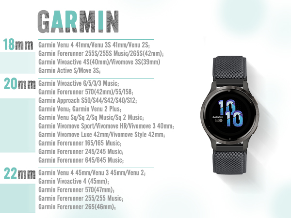 18mm 19mm 20mm 22mm Elastic Nylon Bands for Samsung/Garmin/Fossil/Amazfit