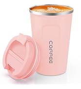 CS COSDDI 12 oz Stainless Steel Vacuum Insulated Tumbler - Coffee Travel Mug Spill Proof with Lid...