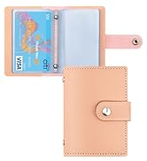 GAUENEEN Leather Business Card Holder, 26 Card Slots, RFID Blocking Secure Professional Card Orga...
