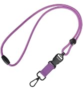 Fishent Breakaway Neck Lanyards for ID Badges, Adjustable Durable Round Cord Heavy Duty Key Lanya...