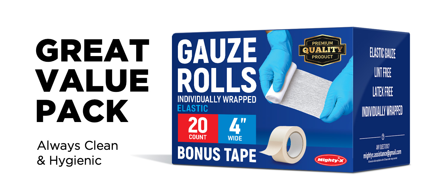 Premium quality gauze rolls, rolled gauze, gauze wrap
