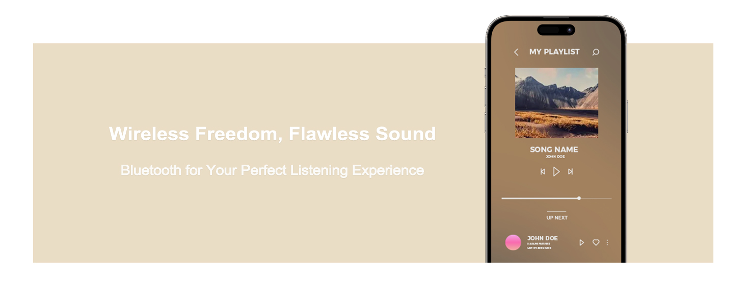 Stereo Bluetooth Speaker. Enjoy your favorite music for a deeper audio experience.