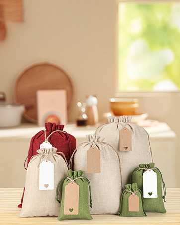 Burlap Drawstring Bags