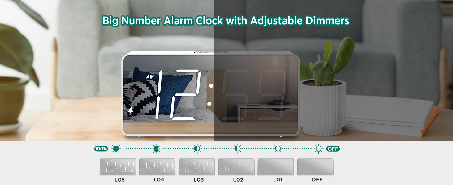 digital clock white numbers