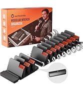 32 PCS Wrench Organizer for Tool Drawer Storage - Modular Wrench Holder with 6 Magnetic Strip, Wr...