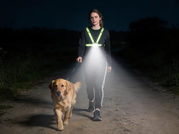 light up led vest reflective gear runners lights for night safety jogging lights