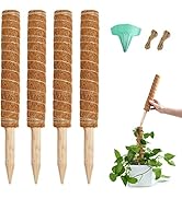 Joyhalo 48.7 Inch Moss Pole Monstera Plant Support, 4 Pcs 15.7 Inch Stackable Moss Poles, Plant S...