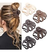 ATODEN Hair Clips Claw Clips for Thick Hair 5Pcs Large Hair Clips 3.15'' Big Octopus Hair Clip Lo...