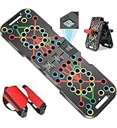 WeePro Push Up Board 60 in 1 with Smart Counter, Foldable Portable Home Gym System with Resistanc...