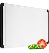 Large Plastic Cutting Board for Kitchen, 18-Inch Reversible Chopping Board | XL Cutting Board wit...