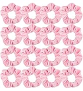 WHAVEL Pink Scrunchies, Pink Party Favors Hair Scrunchies Velvet Scrunchy Hair Ties Valentines Ga...