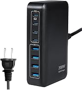 Haioulun GaN 200W 8-Port USB Fast Charging Station | PD 65W Laptop & Multi-Device Adapter | Compa...