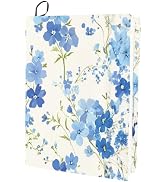 CRASPIRE Blue Flower Stretchable Book Cover Plant Washable Reusable Large Nylon Book Protector El...