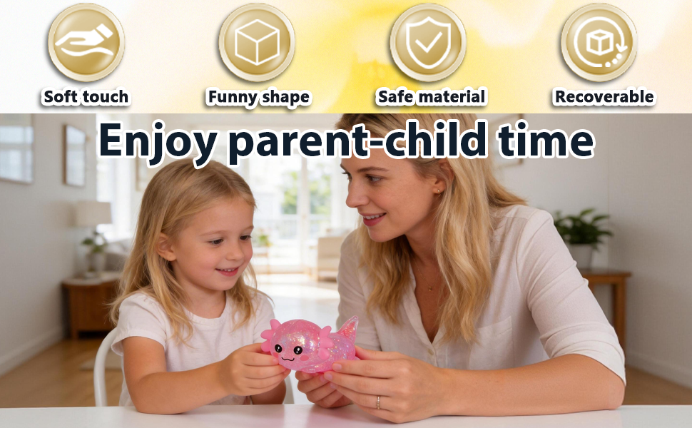 Fidget Toy Squishy Axolotl Stress Relief Toy
