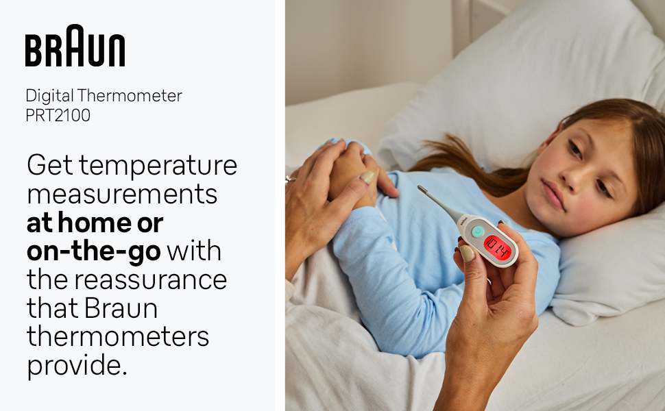 Measuring fever temperature with stick thermometer with accuracy