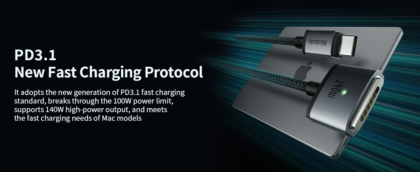 USB C to Magnetic 3 cable 140W USB C to Mag safe 3 cable 6ft charger adapter power