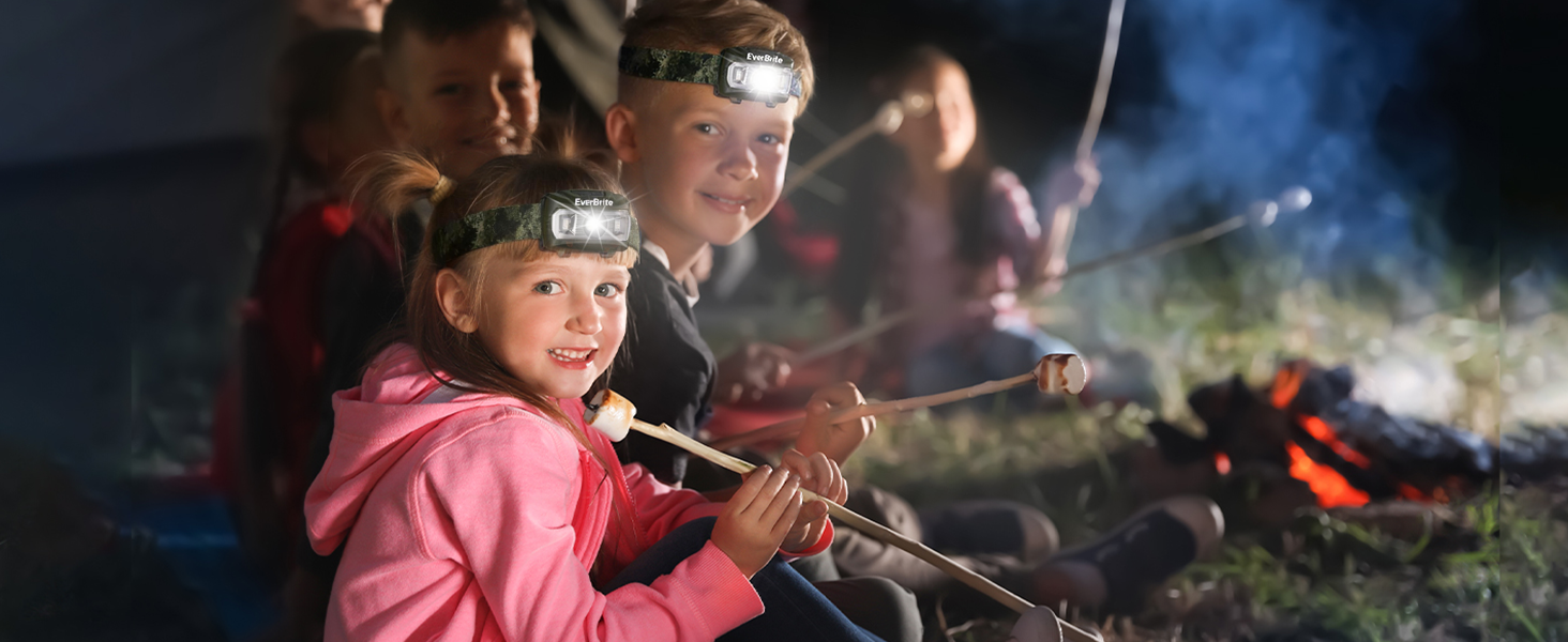 The LED headlamp has 5 lighting modes and 3 lighting colors