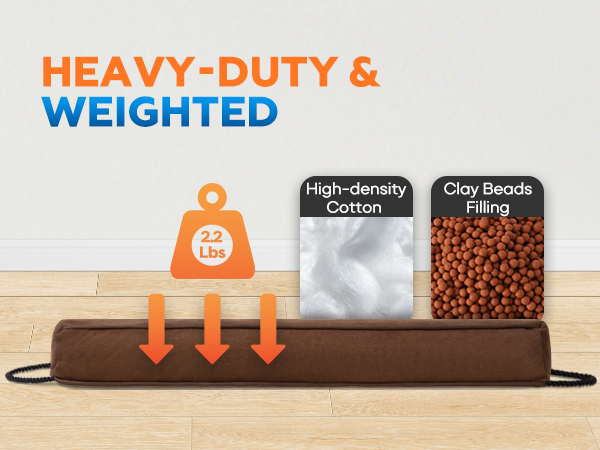 heavy weighted door draft blocker