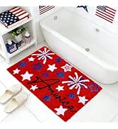 JarThenaAMCS Patriotic Bathroom Rug 19.7 x 31.5 Inch Tufted Bath Mat Absorbent Non Slip Shower Ru...