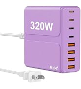 320W USB C Charger Block, 8-Port USB C Charging Station PD 65W PC Laptop Fast Charger Adapter for...