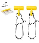 FishTrip Sinker Slides for Fishing Rigs - 25/50/100pcs Duo Lock Snaps for Fishing Line Heavy Duty...