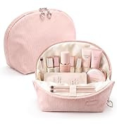 EPEDAL24 Travel Makeup Bag for Women, Shell Shape Corduroy Cosmetic Bag, Large Capacity Waterproo...