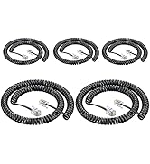 Ubramac Telephone Handset Cord,Coiled Wire 5 Pack 8Ft Uncoiled / 1.4Ft Coiled Landline Phone Hand...