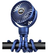 KIDEE Portable Baby Stroller Fan, Mini Baby Fan Clip on Fan, LED Display, 360° Rotate Flexible Tr...